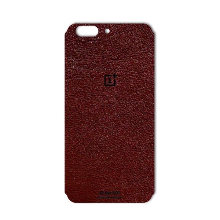 برچسب تزئینی ماهوت مدلNatural Leather مناسب برای گوشی  OnePlus 5 MAHOOT Natural Leather Sticker for OnePlus 5